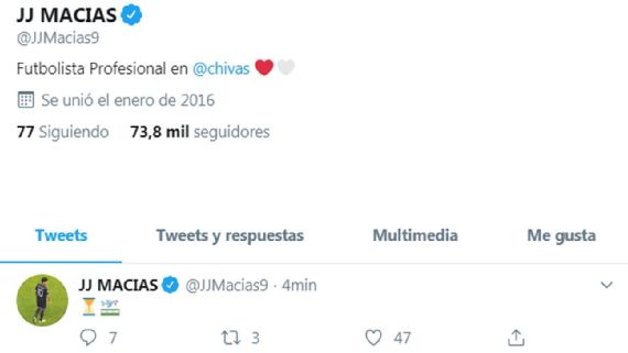 El misterioso mensaje de José Juan Macías en su cuenta de Twitter