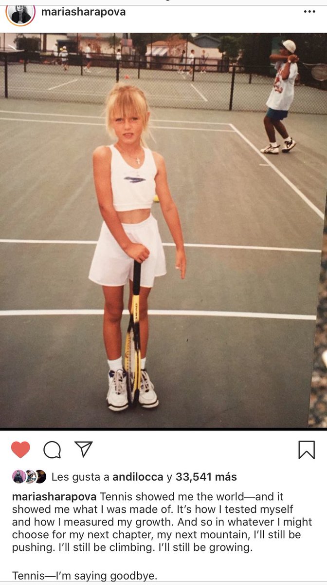 Maria Sharapova anunció su retiro del Tenis profesional