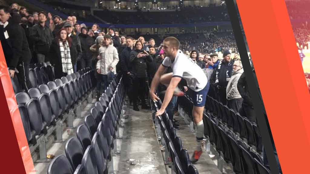 Eric Dier del Tottenham se encaró con afición