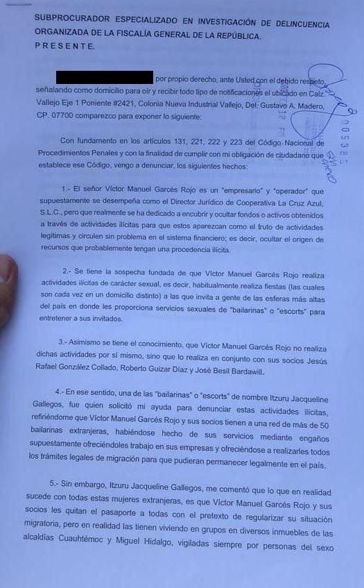 Denuncian a Víctor Garcés por trata de personas y lavado de dinero 0