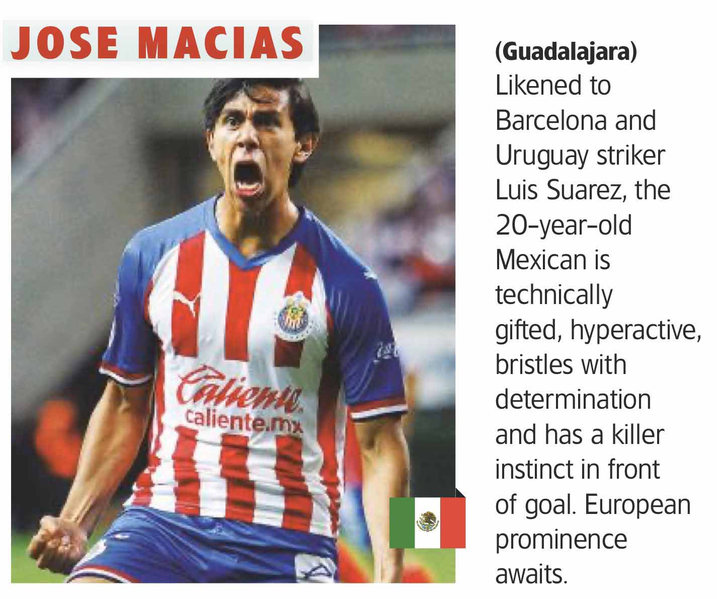 José Juan Macías fue comparado con Luis Suárez en dicha publicación