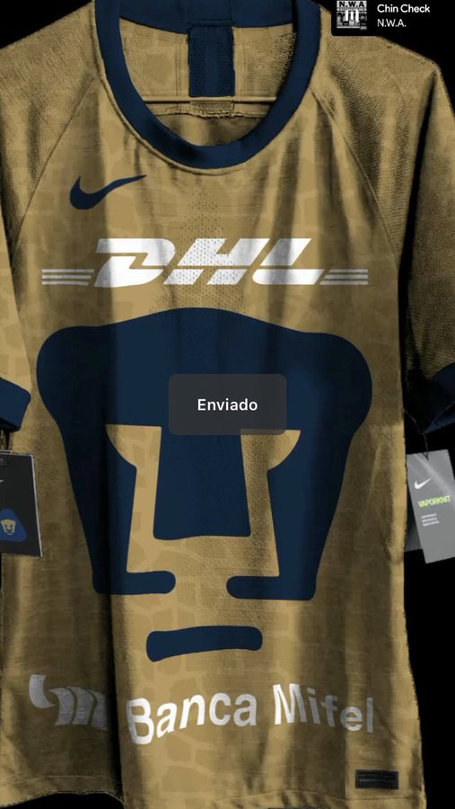 Esta sería la foto del nuevo jersey de Pumas para el curso 2020-2021