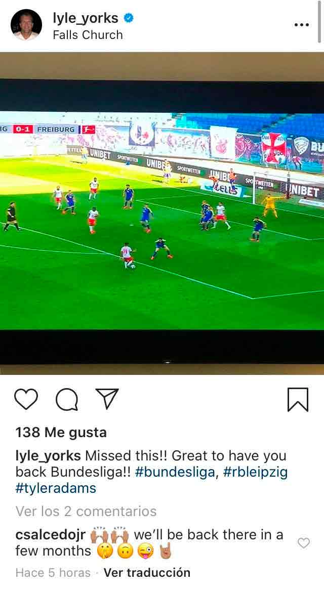 Salcedo comentario instagram