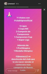 Israel Jiménez confesó que ha quedado libre y no es más jugador de Tigres UANL