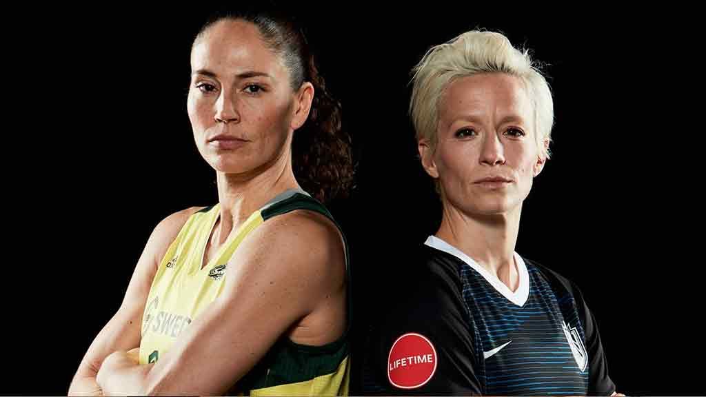 Mujeres que portan el orgullo LGBT en el deporte