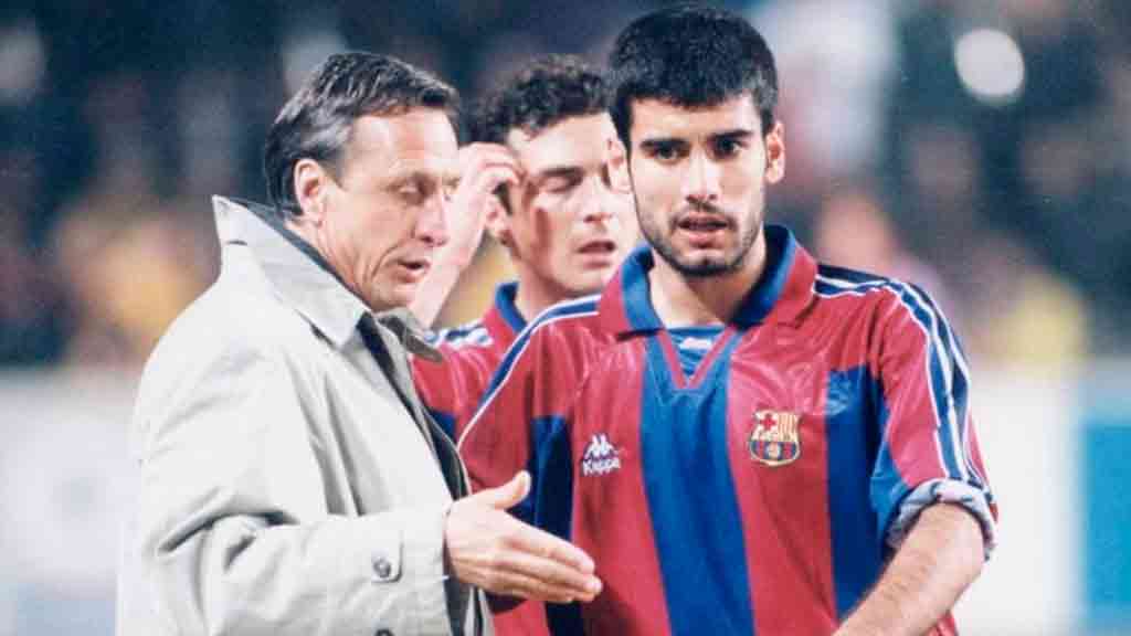 Pep Guardiola Johan Cruyff