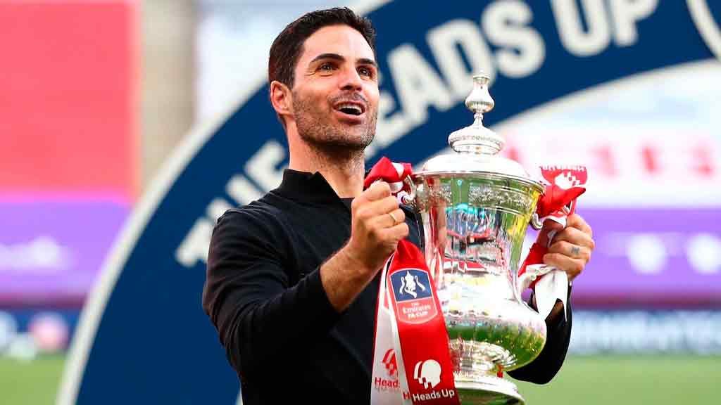 Mikel Arteta ganó su primer título con el Arsenal