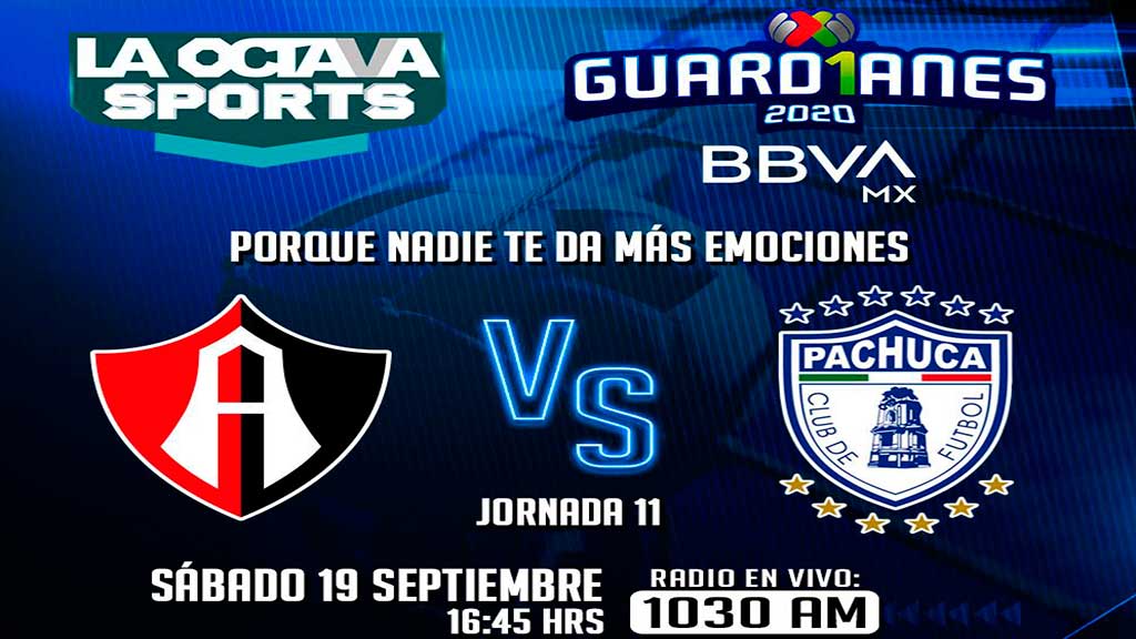 Escucha EN VIVO aquí el partido Atlas contra Pachuca