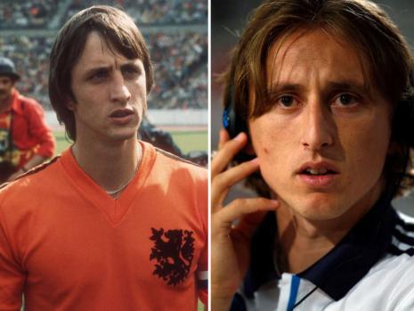 El parecido entre Luka Modric y Johan Cruyff
