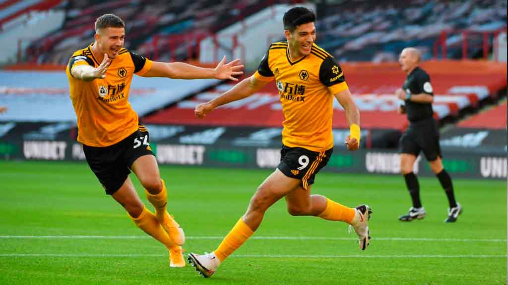 Primer gol de la temporada de Raúl Jiménez con Wolverhampton
