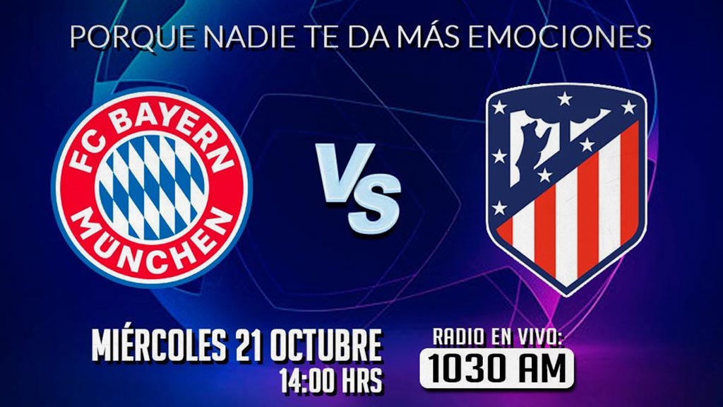 Escucha EN VIVO aquí el duelo entre Bayern Munich vs Atlético de Madrid