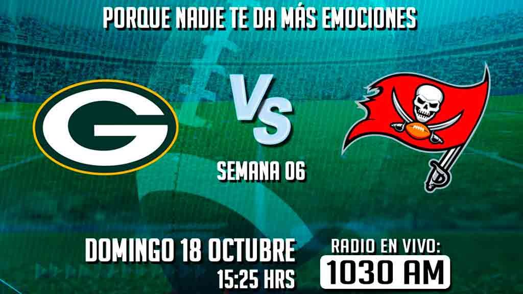 Escucha EN VIVO aquí el partido Green Bay contra Tampa Bay