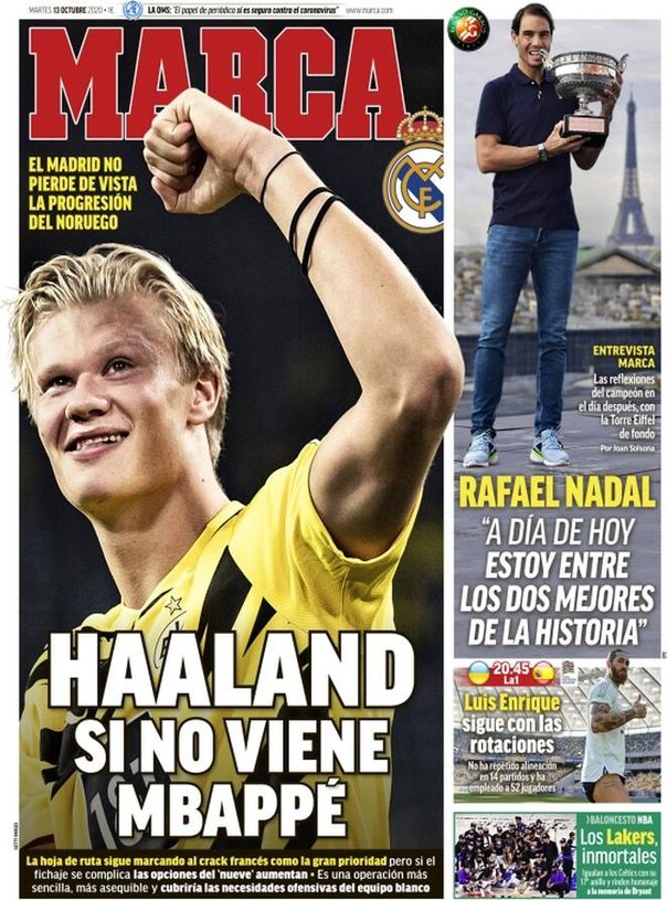 Erling Haaland sería el Plan B del Real Madrid de acuerdo con el diario Marca