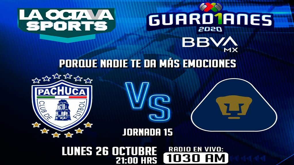 Escucha EN VIVO aquí el duelo entre Pachuca y Pumas