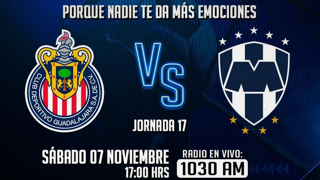 Escucha EN VIVO aquí el partido entre Chivas vs Monterrey