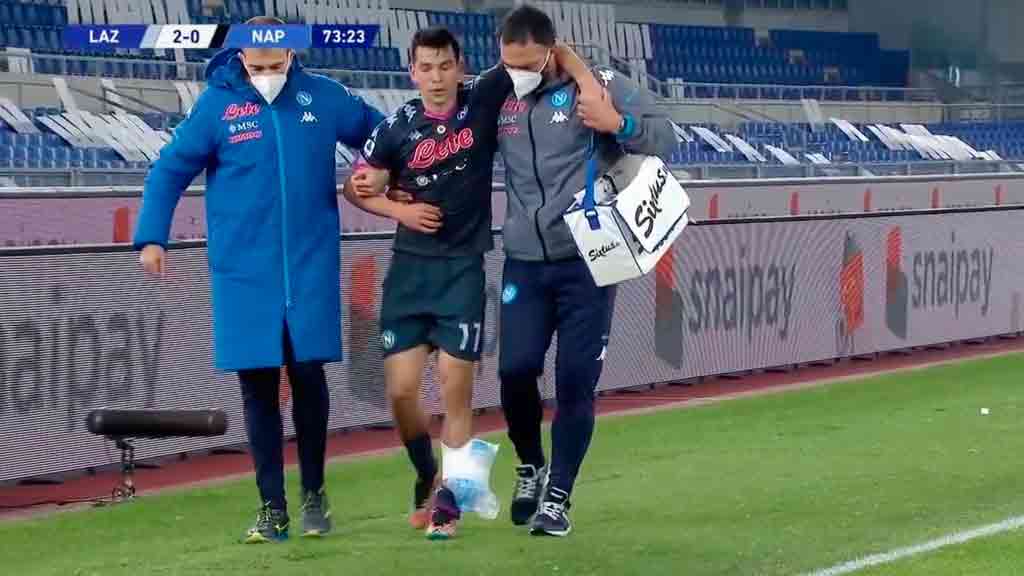 Napoli descarta fractura de tobillo para ‘Chucky’ Lozano