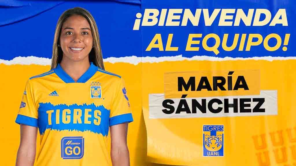 Tigres confirma la llegada de María Sánchez