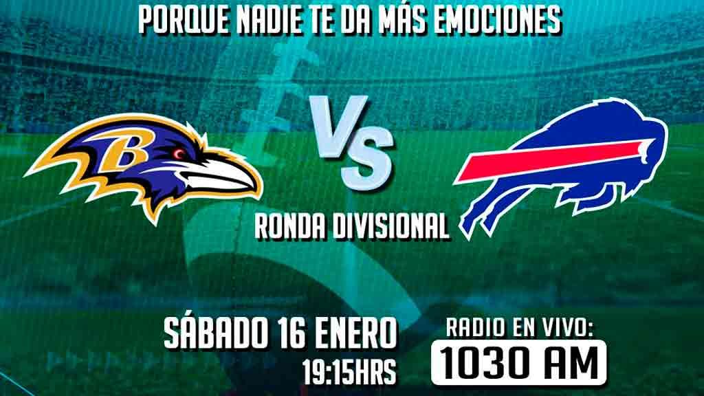 Escucha EN VIVO aquí el duelo entre Buffalo Bills y Baltimore Ravens