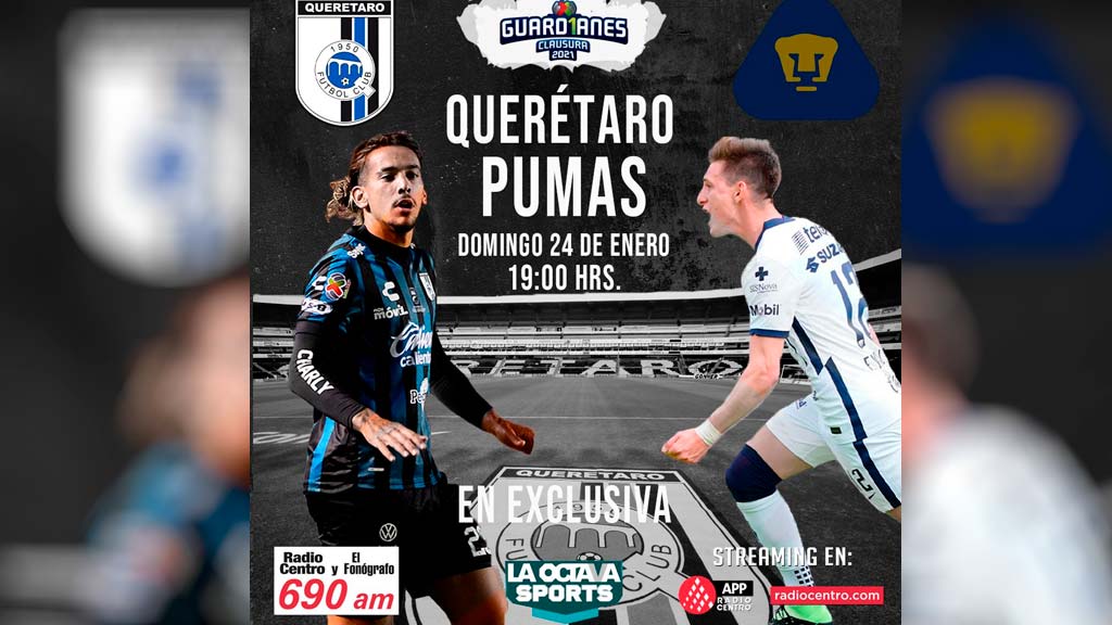 Escucha EN VIVO aquí el duelo entre Querétaro y Pumas