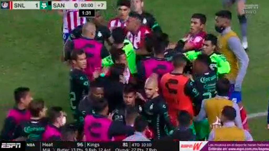 Video: Los conatos de bronca entre Atlético de San Luis y Santos