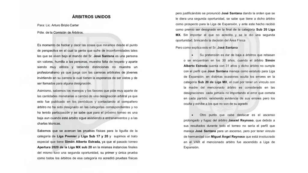 Árbitros denuncian corrupción ante Arturo Brizio
