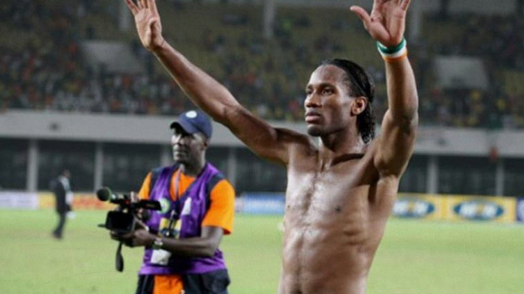 Didier Drogba en su paso con Costa de Marfil