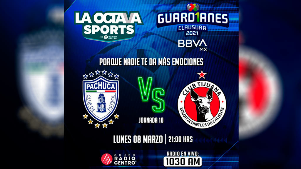 Escucha en vivo AQUÍ el duelo entre Pachuca y Tijuana