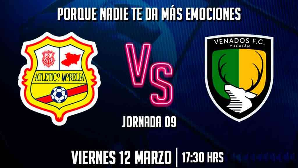 Escucha EN VIVO aquí en duelo entre Atlético Morelia y Mérida