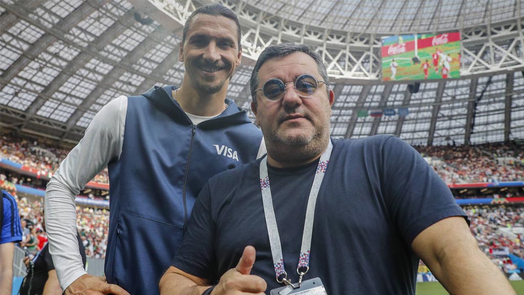 Mino Raiola con Zlatan Ibrahimovic, uno de los jugadores que más dinero le ha dado