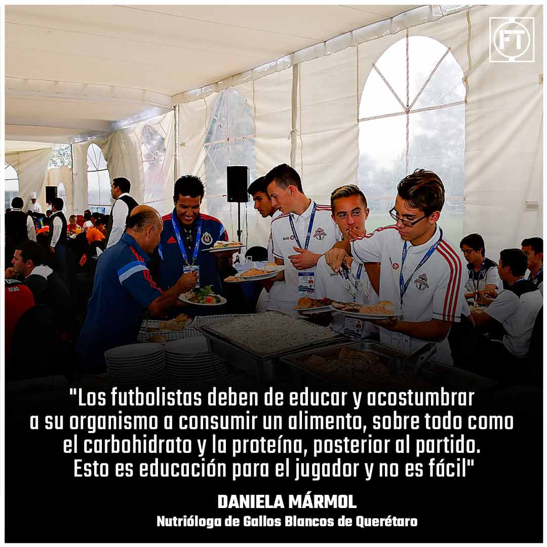 La nutrición debe ser parte de la vida de los futbolistas