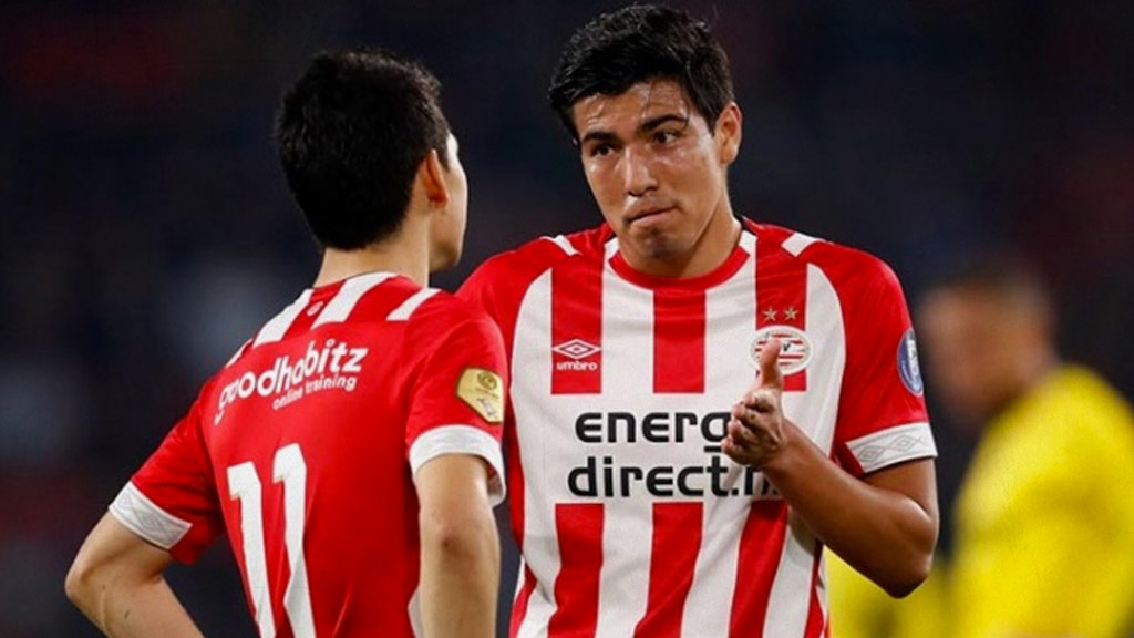 Hirving Lozano y Erick Gutiérrez, juntos en su paso con el PSV
