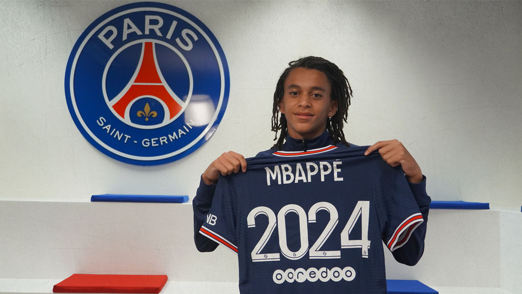 Ethan Mbappé, hermano de Kylian, buscará seguir sus pasos en PSG que lo tendrá hasta 2024