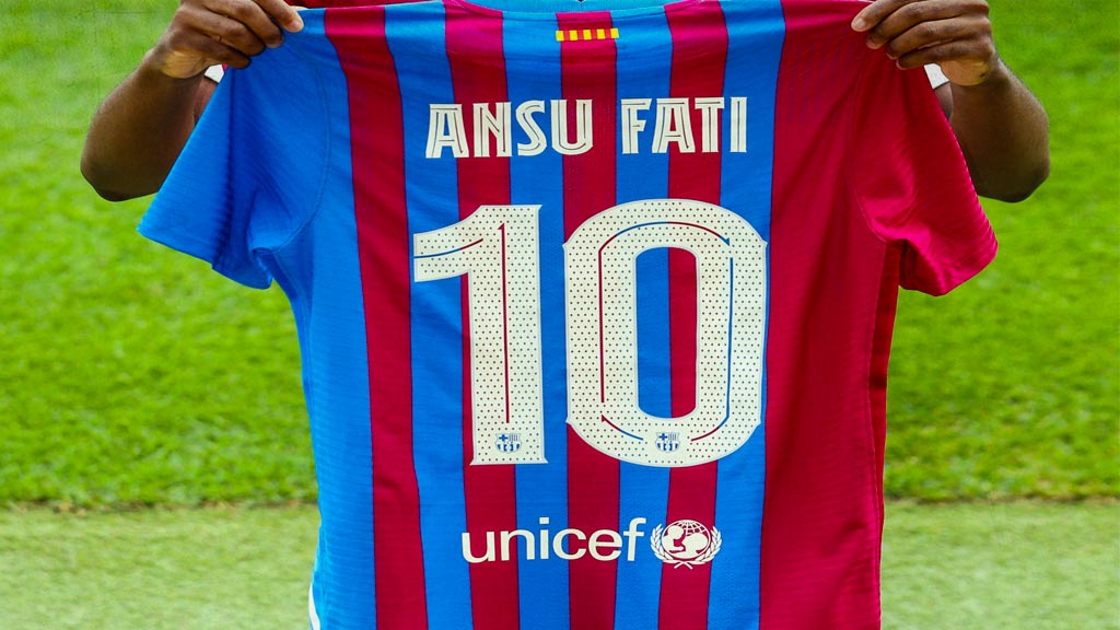 Ansu Fati nuevo 10 del FC Barcelona; el peso histórico que carga