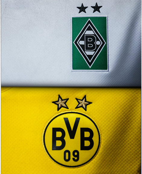 Dortmund y Mönchengladbach, ambos llevan la palabra Borussia por Prusia 