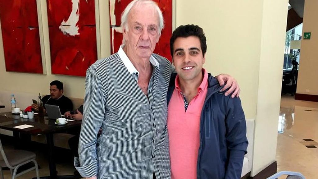 Marcelo Michel Leaño junto a César Luis Menotti, una de sus grandes influencias