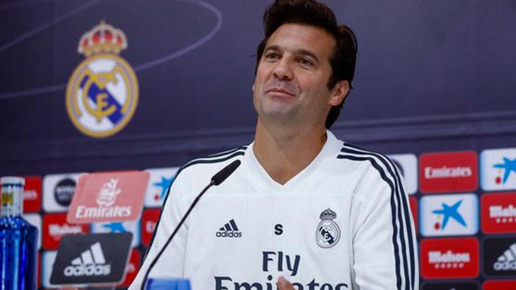 Santiago Solari en su paso como DT del Real Madrid