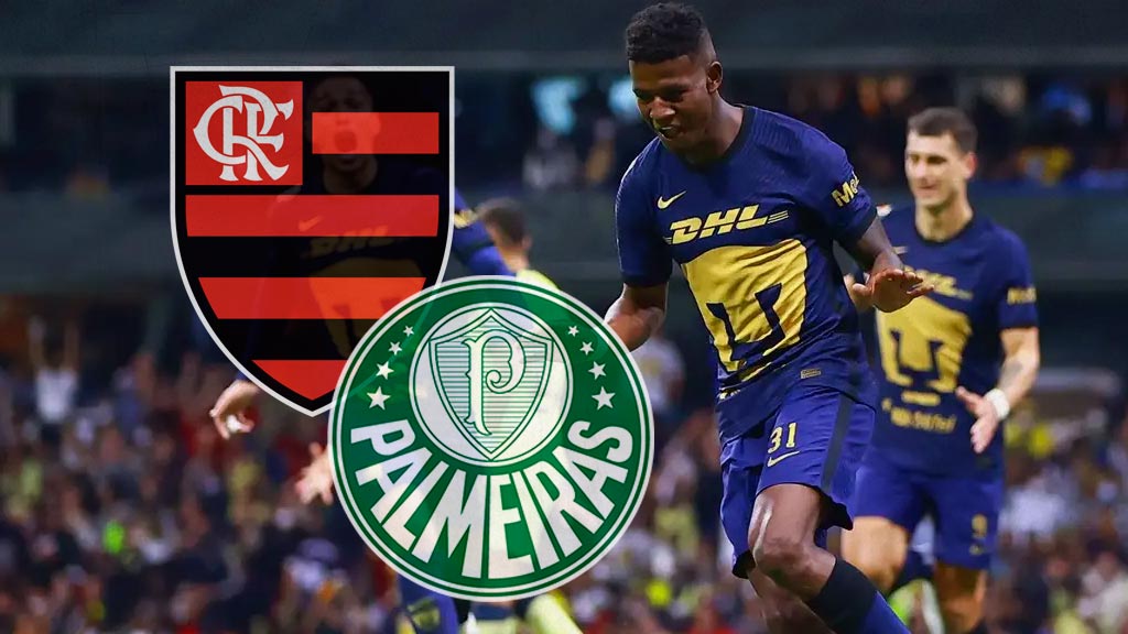 Pumas: Flamengo y Palmeiras seducen a Washington Corozo