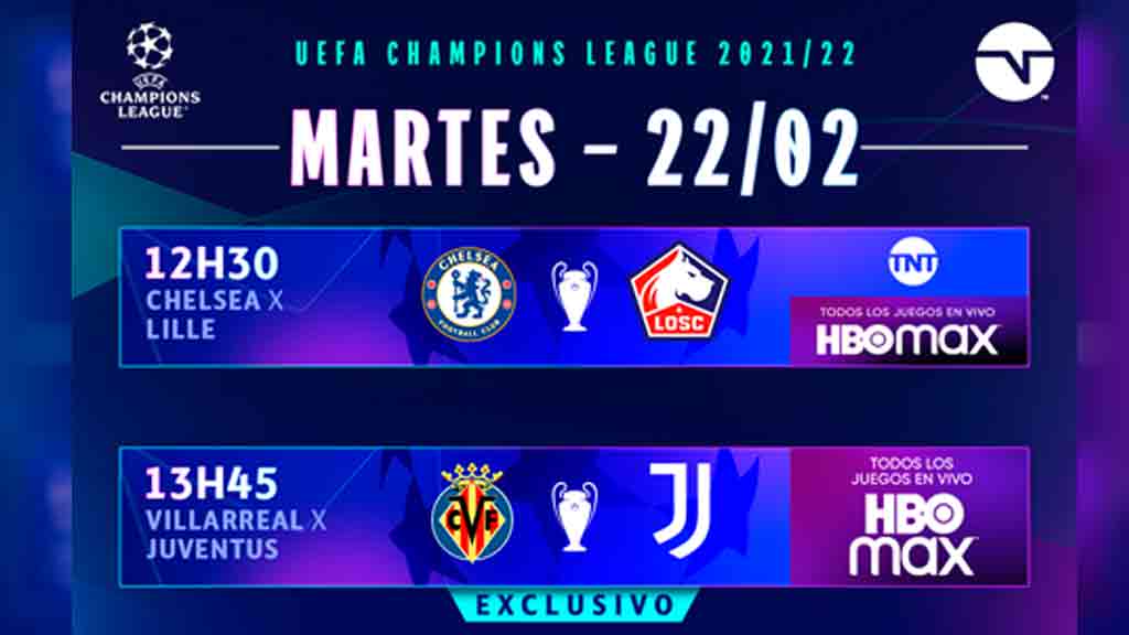Champions League: Partidos de mañana martes 22 de febrero de 2022; horarios y canales de transmisión, octavos de ida 2021-22