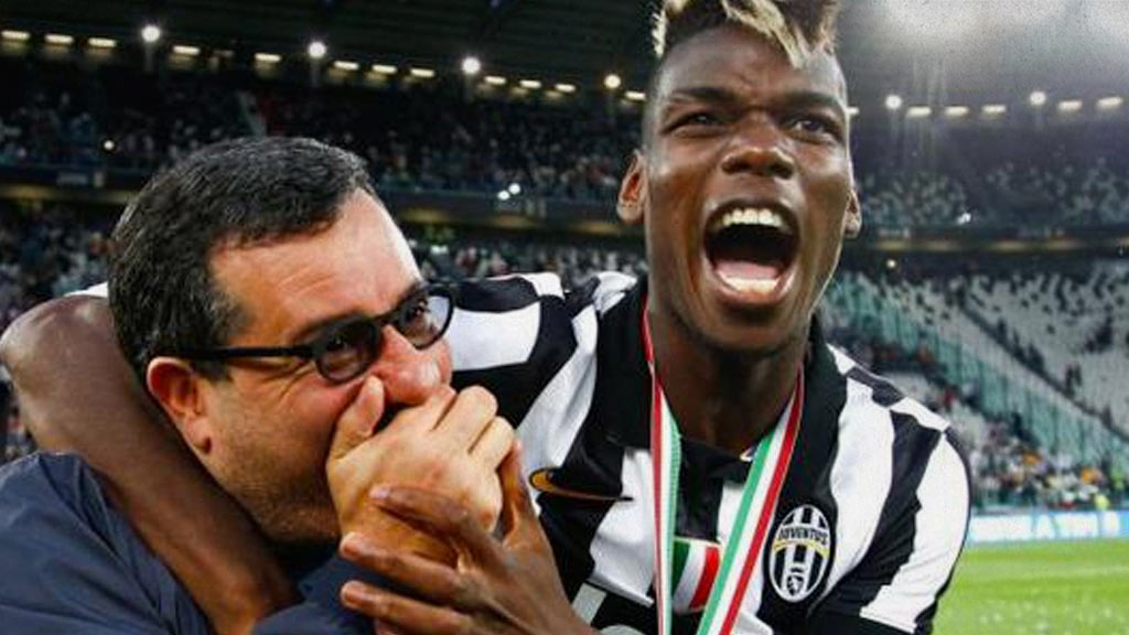 Mino Raiola con Paul Pogba, uno de sus representados más valiosos