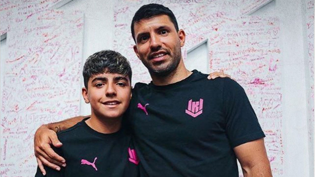 Benjamín Agüero Maradona ya arrancó su carrera como futbolista