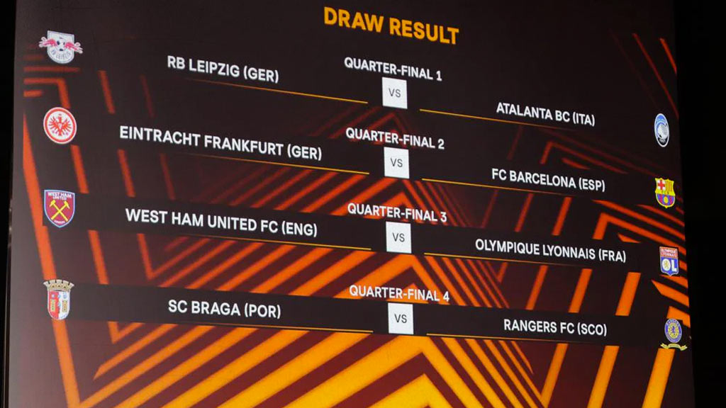 Dentro de la UEFA Europa League 2021-2022 así han quedado los cruces de Cuartos de Final; mismos que dejaron definidas las llaves para la siguiente ronda de semifinales