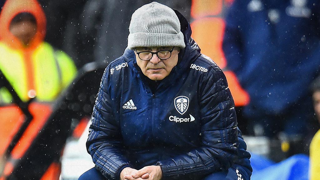 Marcelo Bielsa durante su paso con el Leeds United