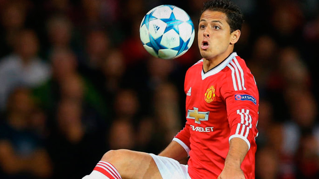 Chicharito durante su paso con Manchester United