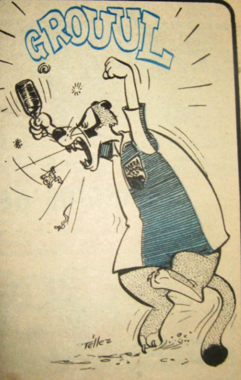 Una de las caricaturas de Antofagasta con el Puma como mascota