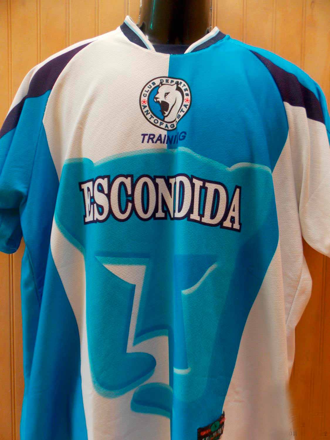 El jersey de Antofagasta de 2005 tenía el escudo bastante parecido al de Pumas UNAM