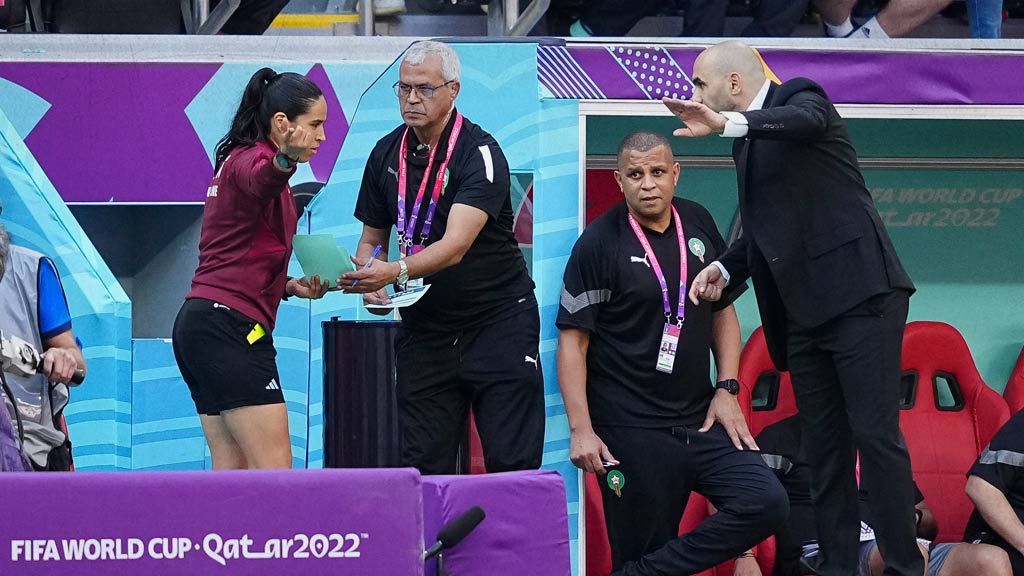 Karen Díaz se hizo presente en el Marruecos vs Croacia de la Copa del Mundo de Qatar 2022