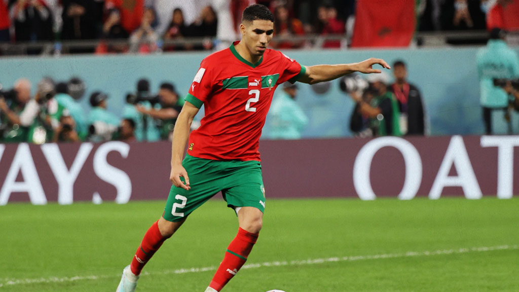 Achraf Hakimi, lateral marroquí que nació en Madrid, España, incluso llegó a representar al país ibérico