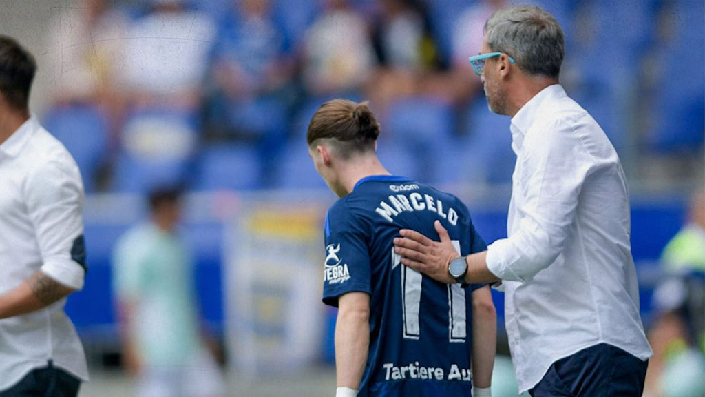 Marcelo Flores no ha logrado ser titular con el Real Oviedo en la segunda división de España