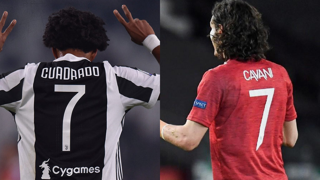 Juan Guillermo Cuadrado y Edinson Cavani, dos víctimas de Cristiano Ronaldo y el número 7