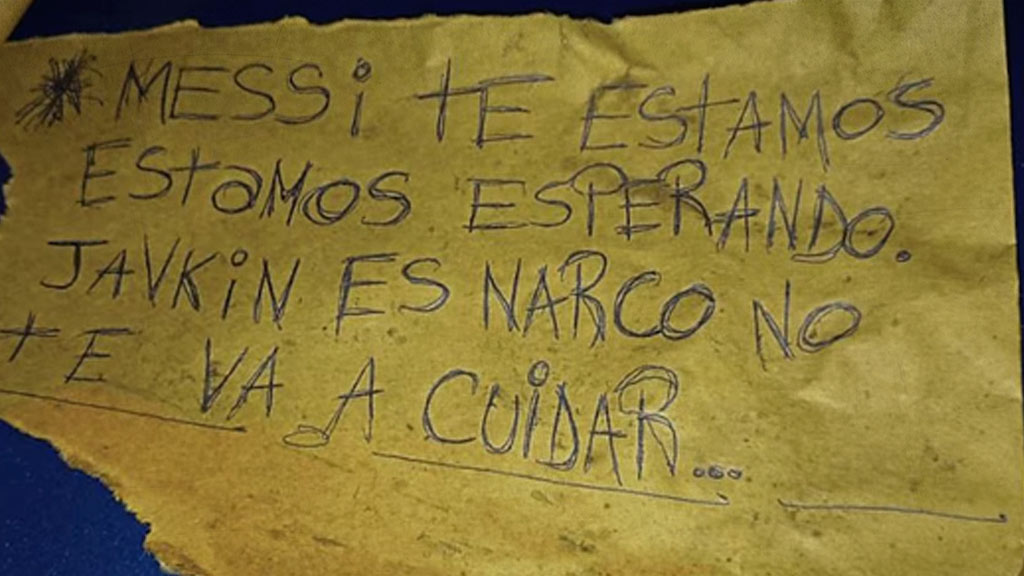 Este fue el mensaje de amenaza en contra de Lionel Messi 